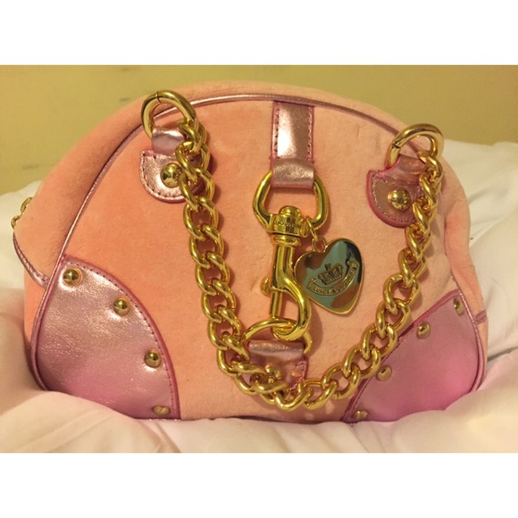 Juicy Couture Handbags - Juicy Couture Pink Velvet Mini Hand Bag 💕
